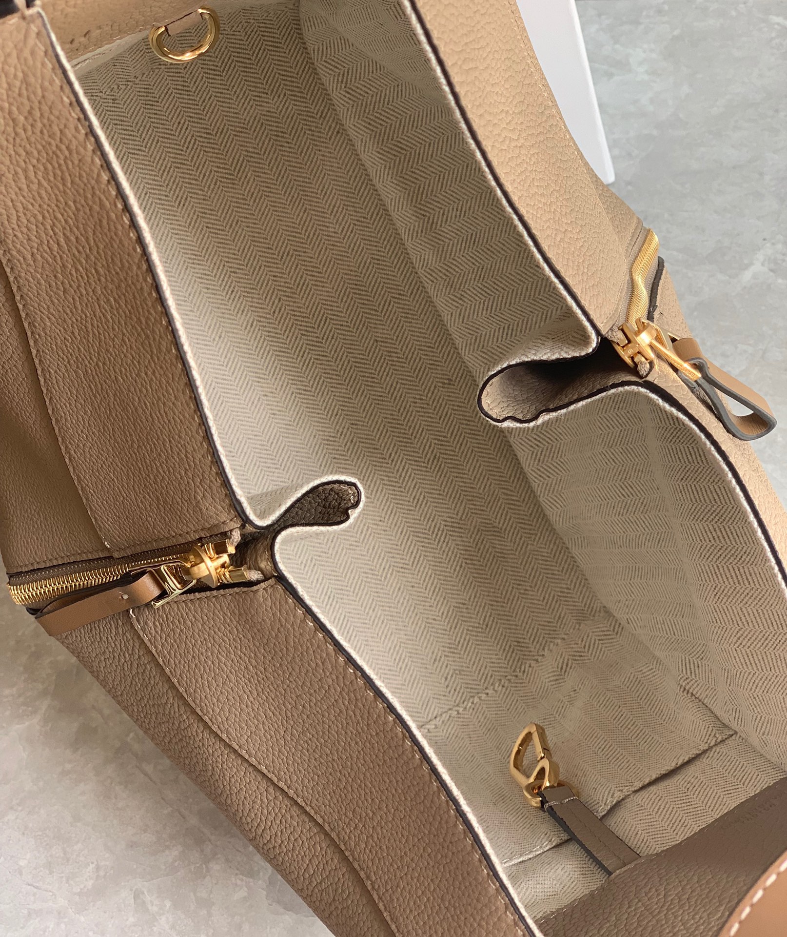 Loewe Small Hammock Bag in Soft Grained Calfskin Beige